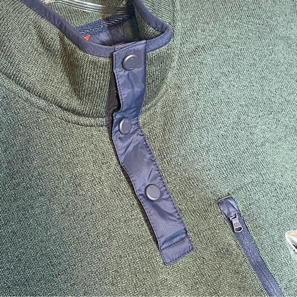 Tommy Hilfiger XL green and blue 1/4 snap sweater New NWT - Picture 4 of 11